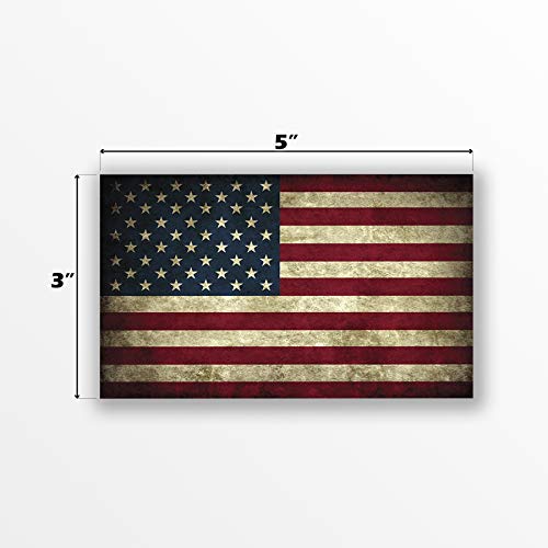 Vintage American Flag Vinyl Decal Sticker Usa Old Glory Car Window Bumper 5-Inch By 3-Inch Premium Quality Uv Resistant Laminate Jmm002 #TOP1