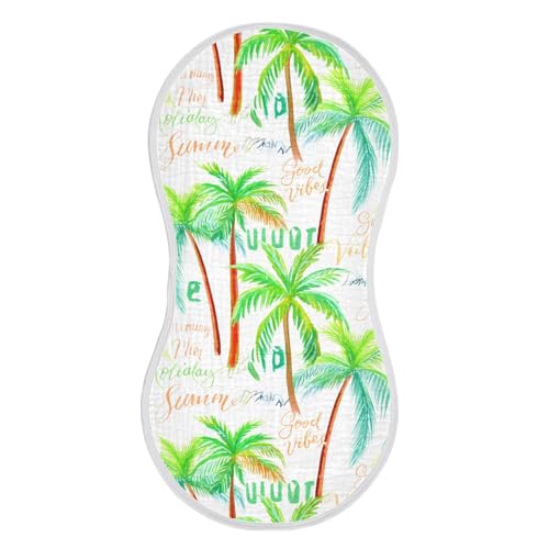 Coconut Palms Baby Burp Cloths Burp Clothes Rags Muslin Burp Cloths Soft Burping Cloths for Babies Burp Cloth Bib Baby Washcloths for Baby Boy Girl Wipes 22x11IN,2 Pack2