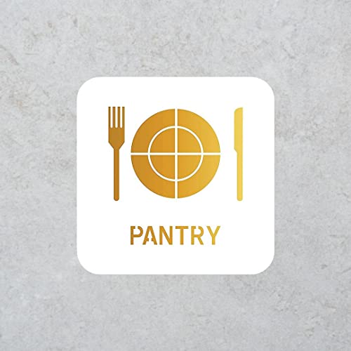 Image of CVANU 1pc Pantry Acrylic Sign Board for Office /Business /Hospital Sign SelfAdhesive Board c33