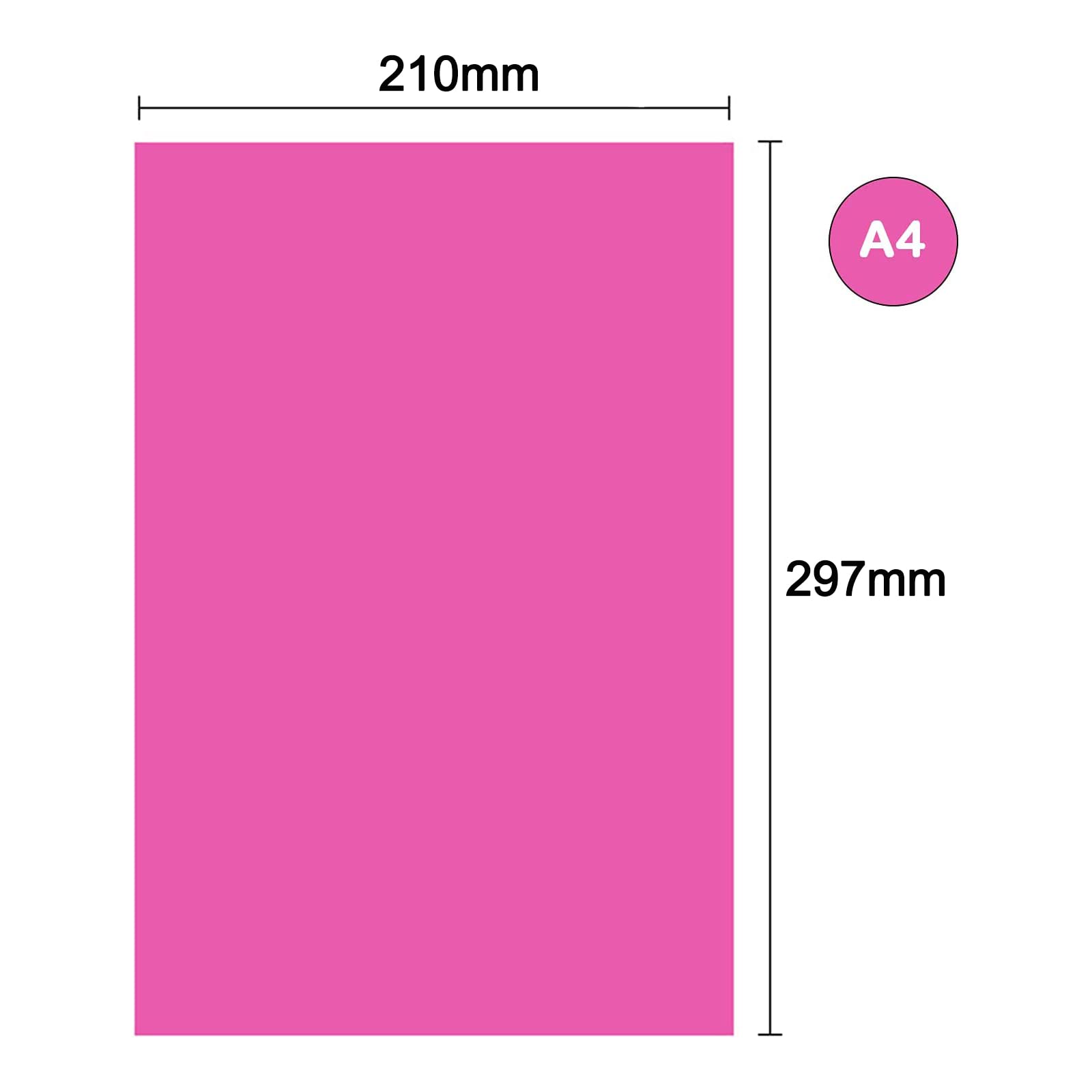 Carehabi Papier Kolorowy, Papier, Wielokolorowy, 100 arkuszy, A4, 80 g/m²