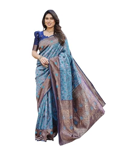 Image of Yashika Women's Banarasi Kanjivaram Art Silk Saree Set with Blouse |saree for Women | Saree | New Sari | Saree