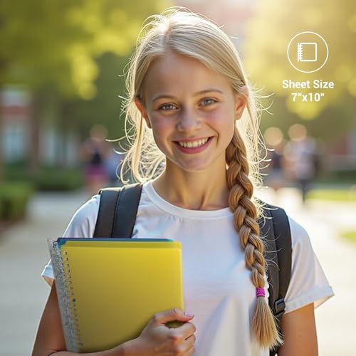 Image of Kokuyo Campus 3 Pack Spiral Binder Notebooks, B5 Refillable Notebooks Smart Ring Binder 25 Sheets Capacity Each, with 100 Sheets 6mm Dot Ruled Filler Paper, Ideal for Work, Study & Journal, Lemon Mix