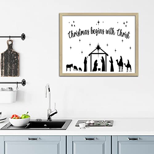 Cadeau de Noël bébé Jésus panneau en bois pour illuminer vos soirées de fête - 6