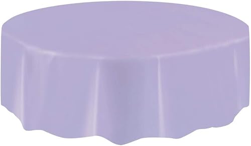Mantel redondo de plástico de lavanda 84 pulgadas Mantel redondo de plástico de lavanda 84 pulgadas