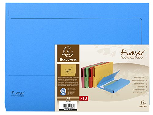 Exacompta 10 Pocket folders with Gusset Forever® Blue Angel Light Blue