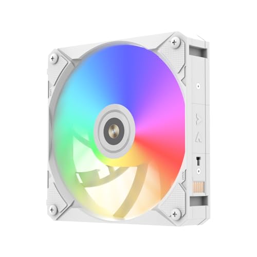 Ventilateur PC ALSEYE i12 Blanc ARGB PWM 120mm avec connexion par encliquetage