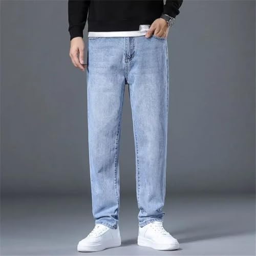 Men Jeans with Pockets Streetwear Trousers Wide Leg Cotton Cowboy Pants3