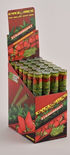 48 Total Natural Cyclone Hemp Cones Strawberry Flavored (Full Display of 24) +