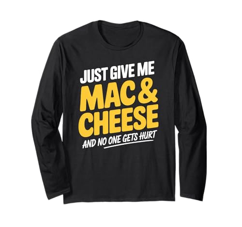 Humor de comida reconfortante para amantes de los macarrones y queso Manga Larga