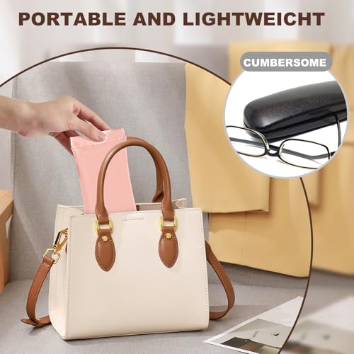 Image of Anikathy 2Pcs Sunglass Eyeglass Glasses Case Soft PU Leather with Cleaning Cloth Portable Glasses Pouch Bag for Men Women