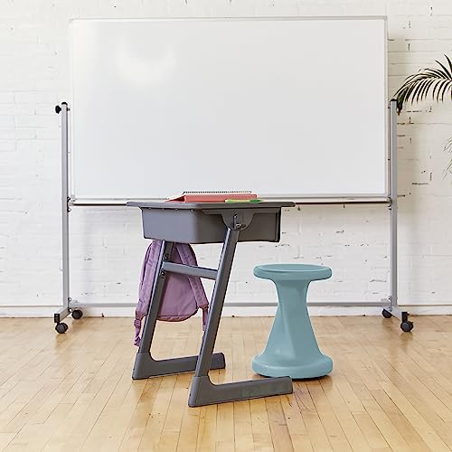 Image of ECR4Kids Twist Active Wobble Stool, 18in Seat Height, Classroom Furniture, Powder Blue