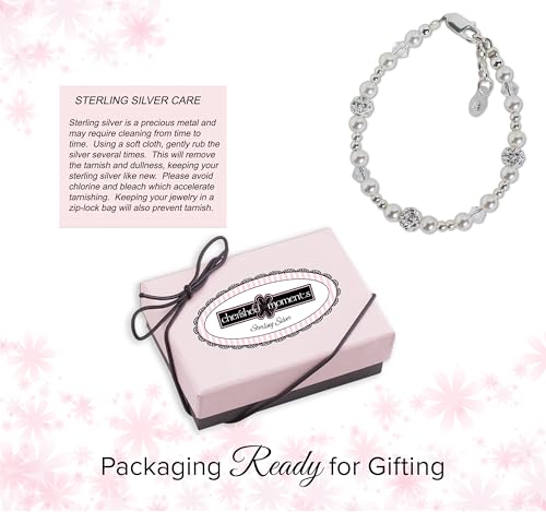 Cherished Moments Sterling Silver Bracelet for Babies, Toddlers and Little Girls with High-End Simulated Pearl, Crystal and Sparkling Stardust Beads4