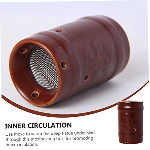 Juego de frasco cerámico para moxibustión GALPADA para alivio de dolores musculares, tanque portátil de calor ajustable para uso en casa y viajes miniatura 4