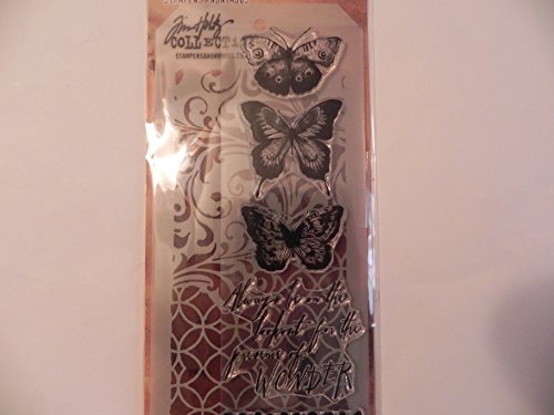 Tampon et Pochoir Papillon kit complet de loisirs créatifs Stampers