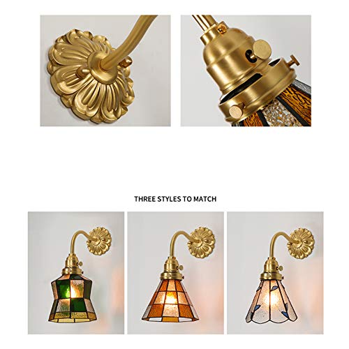Lámpara de pared de estilo Tiffany minimalista para iluminar el dormitorio 5