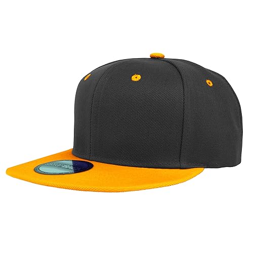 Image of Gelante Snapback Hats for Men - Flat Bill Brim Baseball Cap Hat - Plain Blank Adjustable