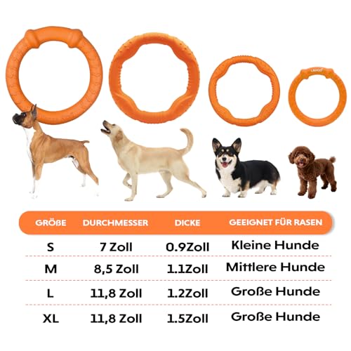 LaRoo Hund Frisbee Hundefitness Ring,Wasserspielzeug Unzerstörbare Float Hunde Disc Flugscheibe Spielzeug,Sommer Pet Training für Mittel und kleine Hunde