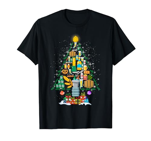 Christmas Squad Funny Beer Xmas Tree Family Matching Pajamas T-Shirt