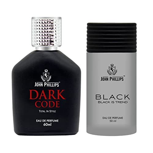 Image of John Phillips Dark Code & Black 60 ml + 60 ml Eau De French Perfume For Men
