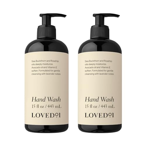 Loved01 Hand Wash, John Legend Skincare, Liquid Hand Soap, Gentle & Hydrating, Cruelty-Free, Formulated with Nourishing Oils & Soft Lavender, 2-Pack (15 oz each)