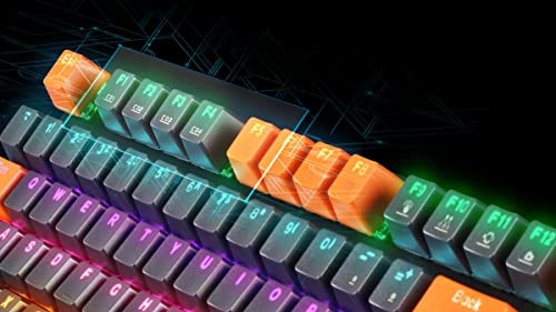 Image of GAMDIAS Hermes M5A Mechanical Gaming Keyboard, Multi-Colored LED Effect and N-Key Rollover (Hermes M5A), Black