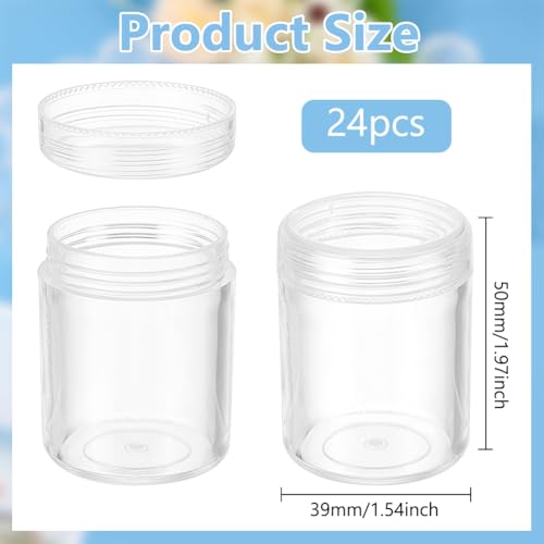 Image of BENECREAT 27 Pack Mixed Size Rectangle Mini Clear Plastic Bead Storage Containers Box Case with lid for Items,Pills,Herbs,Tiny Bead,Jewerlry Findings, and Other Small Items