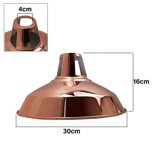 LEDSone Retro Metal-Lamp Shades Living Room Ceiling Light Barn Shaped 30cm Easy fit Lampshades only for Pendant Lamp for Kitchen Living Room - Image 3