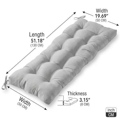 Coussin de banc d'extérieur résistant à l'eau 130x50 cm pour fauteuil - 6