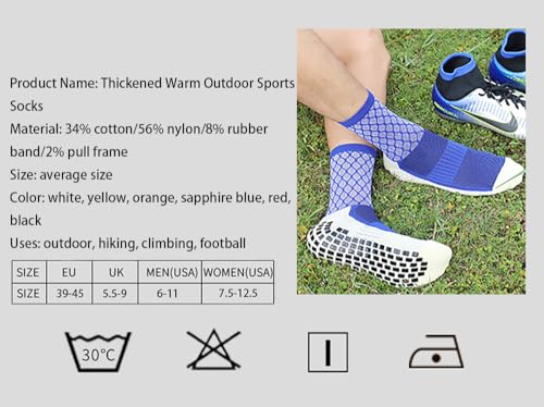 DAISHA 3 Pair Anti Slip Ankle Grips Athletic Socks with Silicone Pads for Soccer,Football,Basketball,Hockey,Yoga.