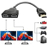 Amplia compatibilidad: los conectores chapados en oro pueden estabilizar la transmisión de señal. El cable divisor HDMI 1 en 2 es adecuado para conectar un dispositivo compatible con HDMI (HD-Dvd, Blue-ray Dvd, Xbox360, Ps3, Stb, portátil, Sony HDTV, PlayStation 3, reproductor de DVD Upconvertor, monitor LCD y proyector ete).