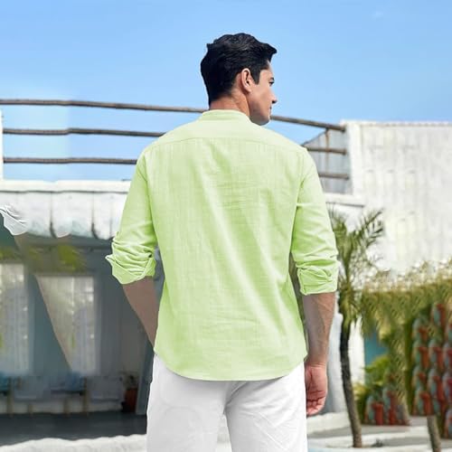 Image of Beige Color Cotton Blend Mandarin Neck Short Kurta Straight Kurta for Men (S)