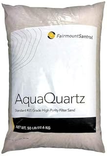 FairmountSantrol AquaQuartz-50 Pool Filter 20-Grade Silica Sand 50 Pounds, White