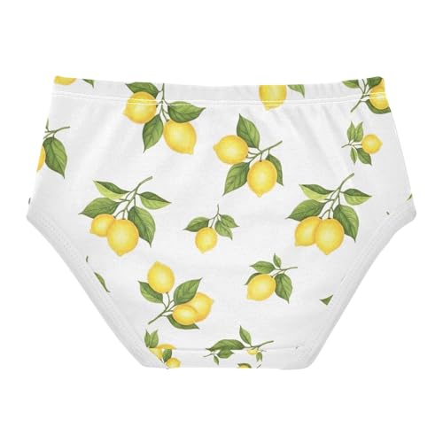 Yellow Lemons Girls Briefs, Toddler Girl Briefs, Cotton Girls Underwear, 2–8 Years2