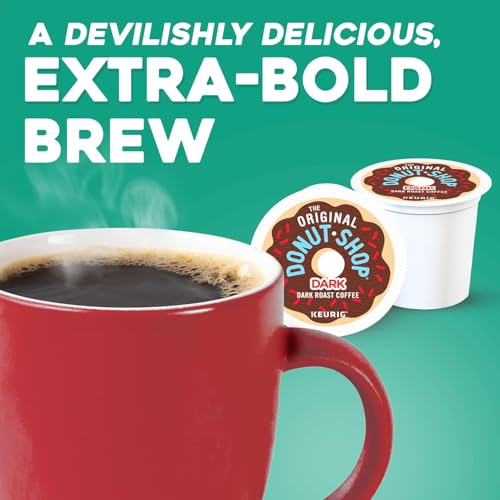 Image of The Original Donut Shop Dark, Keurig Single Serve K-Cups, Dark Roast Coffee Pods, A Devilishly Delicious, Extra Bold Brew ROAST! Fully Flavored and easy going - Simply Great Coffee!
