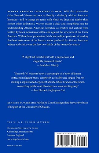 Harvard University Press Warren, Kenneth W. What Was African American Literature?  thumb #1