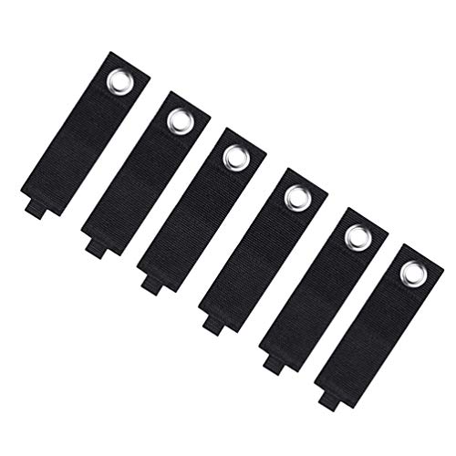 DOITOOL 6 peças cintos de amarração de 50180 mm preto com fivelas correia de amarrar para bolsa de b