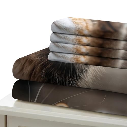 Housse de couette chat 140x200cm pour chambre ado dynamique