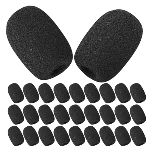 Toyvian 200 Pezzi Mini Parabrezza in Spugna per Microfono Auricolare Copertura Antivento Compatta Protezione Microfono per Conferenze e Lezioni