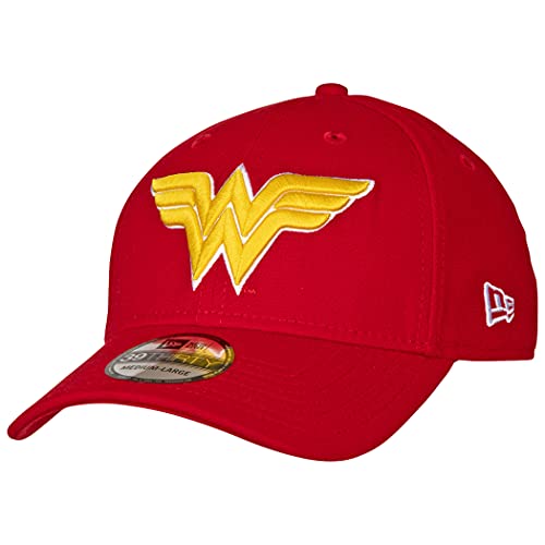 New Era Wonder Woman Classic Symbol Color Block 39Thirty Fitted Hat Large Red