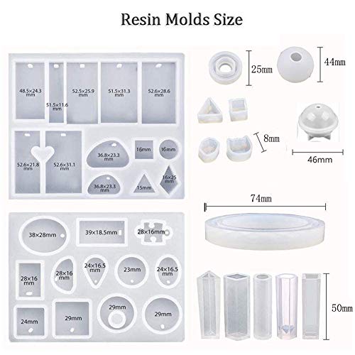 HASTHIP 94 PCS Resin Jewellery Mold Kit White1 - Image 3