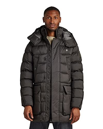 G-Star RAW Herren G-Whistler Padded Hooded Parka, Schwarz (dk black...