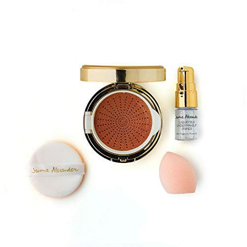 Magicminerals Aircushion Foundation & Liquid Silk Primer By Jerome Alexander, Makeup With Skincare Active Ingredients, Full Buildable Coverage (Medium) #TOP14