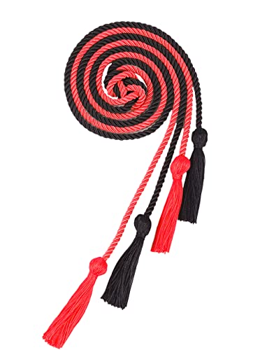 GRADFTY Double Black and Red Graduation Honor Cords for Graduation 2025, National Honors Society Black and Red Cords