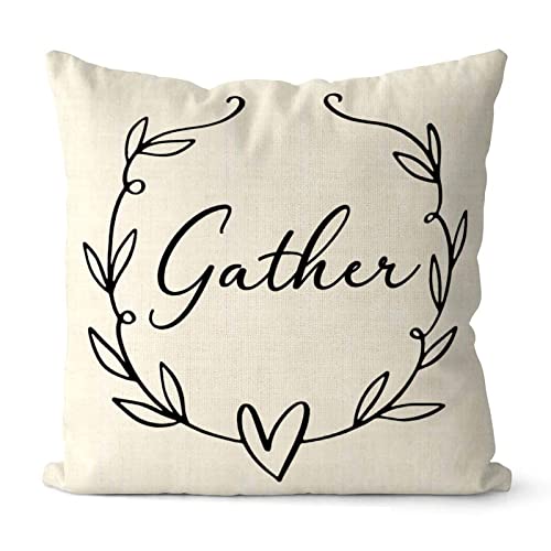 Decorative Linen Throw Pillow Covers Gather Farmhouse Pillowcase Decorations Cushion