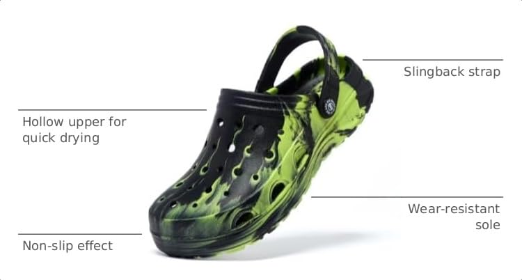 Image of Kids Boys&Girls Black Camouflage Clogs Children's Beach Shoes Classic Marbled Tie Dye Clog Little Kid