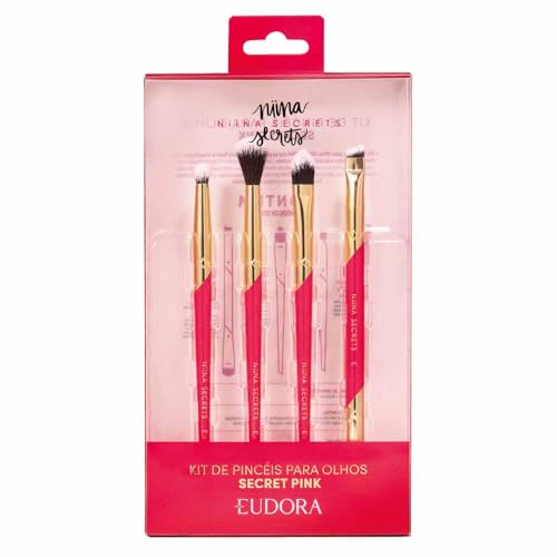 Kit de pinceis para olhos Secret Pink