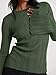 Cicy Bell Womens Bell Long Sleeve Knit Tops Lightweight Pullover Sweaters 2025 Trendy Going Out Fall Winter Fashion Outfits Green