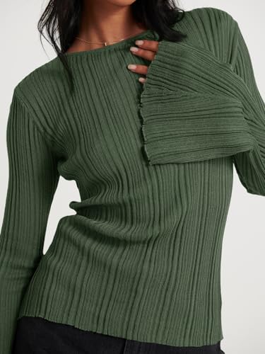 Cicy Bell Womens Bell Long Sleeve Knit Tops Lightweight Pullover Sweaters 2025 Trendy Going Out Fall Winter Fashion Outfits2