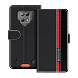 Blackview BV9800 proと互換性がある ストライプレザーケース - ブラック