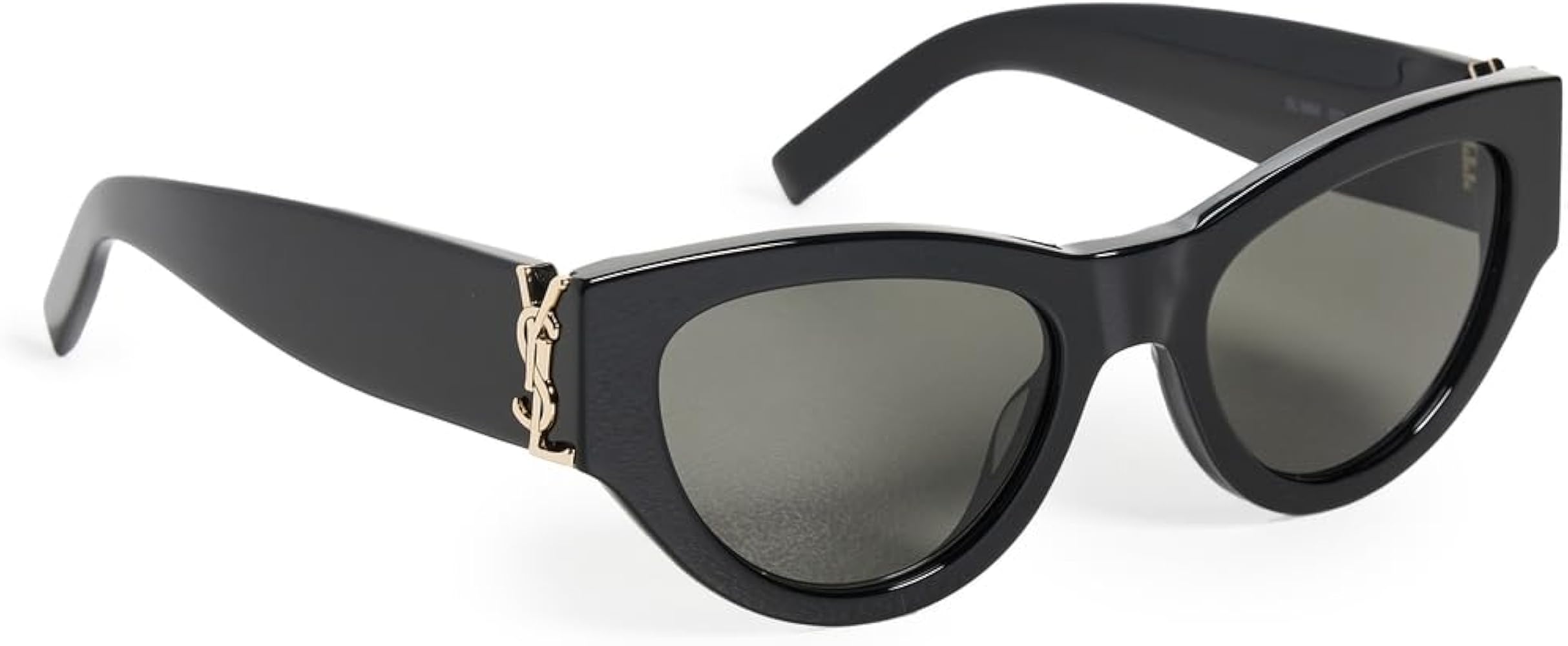 Saint Laurent Women's Monogram Cat Eye Sunglasses, Black/Black Saint Laurent Women's Monogram Cat Eye Sunglasses, Black/Black